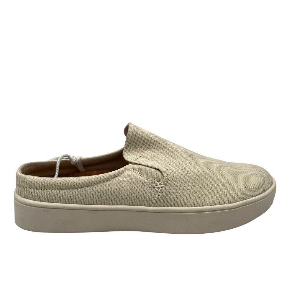 Waco Revitalign Sparrow Slide Shoes Womens Size 9.5 Cream Canvas Comfort New‎
